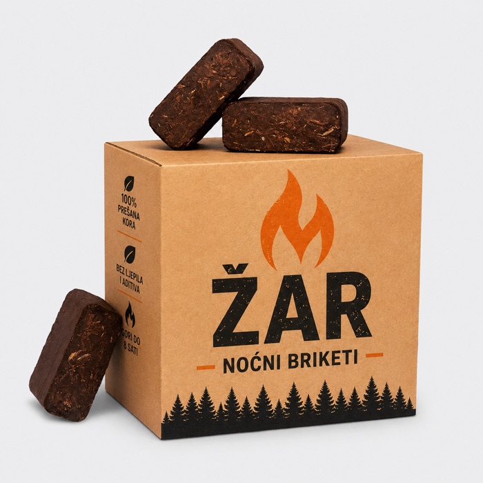 ŽAR™ probna kutija 10 kg s noćnim briketima